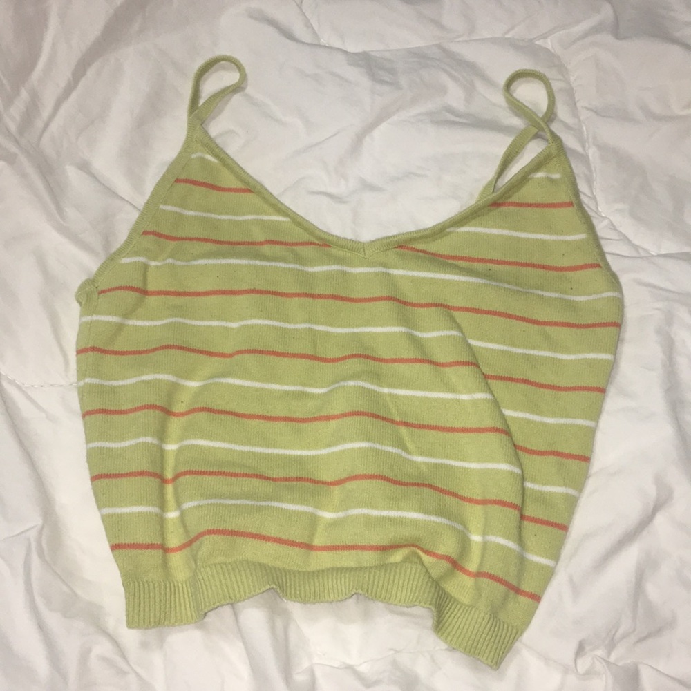 Forever 21 green cropped tank top